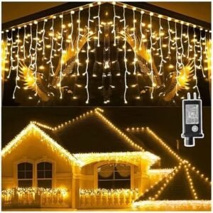 Hanging Lights Plug in Waterproof Indoor Decor for Holiday Wedding Party Window (Warm White) Christmas 2026 Lights Outdoor Decoration 