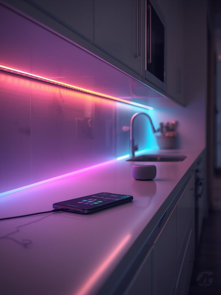 LED light strip smart lighting install - Kasa Smart LED animated lighting effects