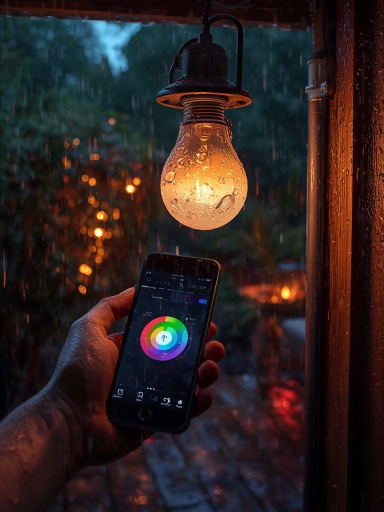 Outdoor Smartbulb: 7 Ultimate Steps For Amazing Lighting In 2026 2 color changing bulb giving patio color ambiance