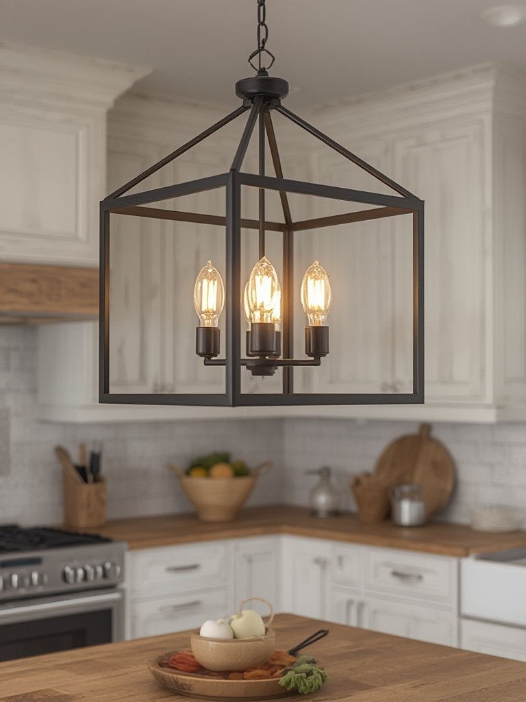 Island Chandelier: 7 Ultimate Steps For Amazing Results In 2026 2 farmhouse lighting style kitchen with island chandelier