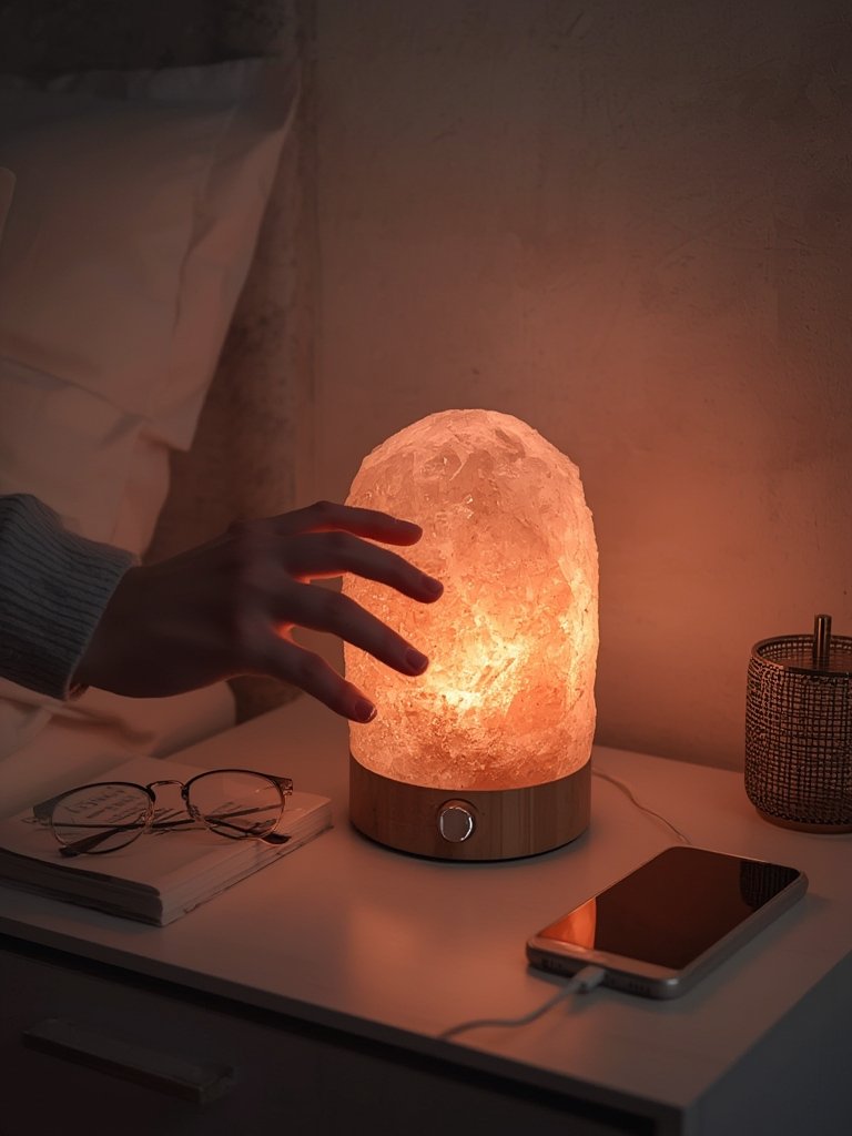 himalayan lamp wellness home decor led salt lamp