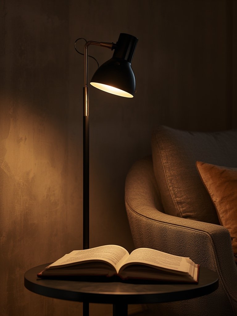 modern floor lamp tall black standing lamp for corner lighting