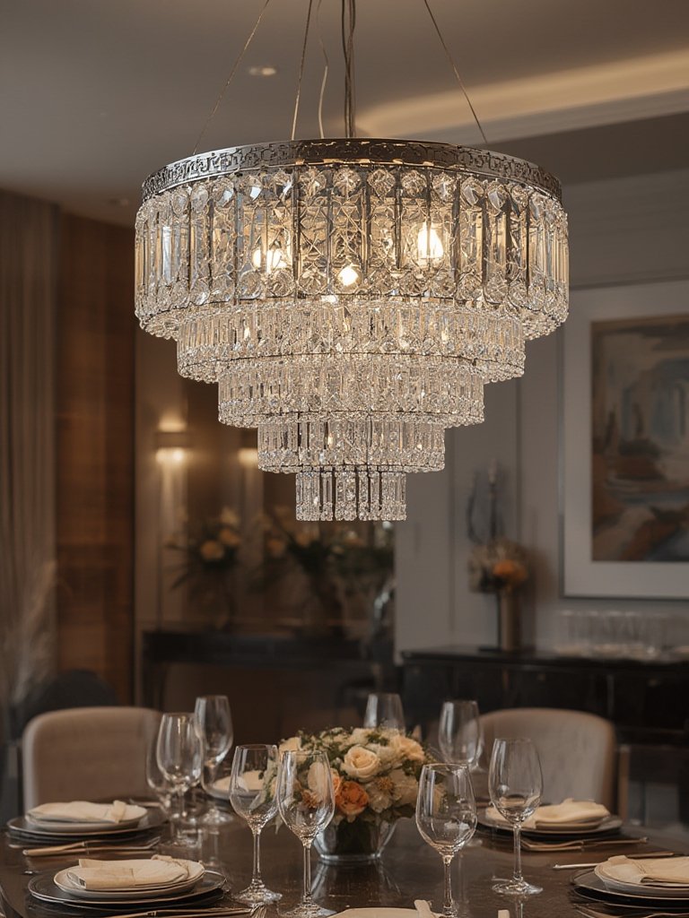 modern pendant gold chandelier K9 crystal lighting