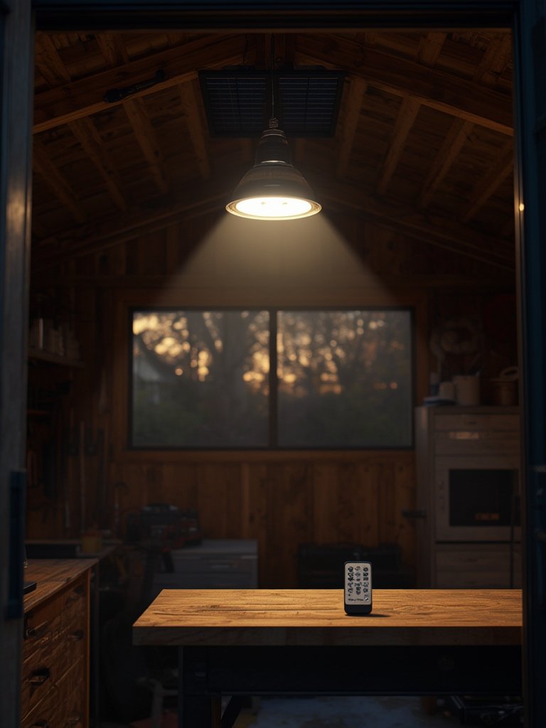 Solar Pendant: 7 Ultimate Secrets For Amazing Shed Lighting In 2026 2 motion sensor remote solar pendant in use