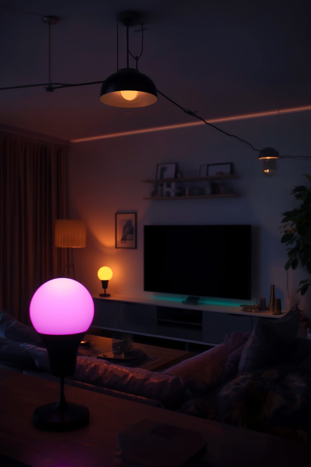 smart bulbs in living room - tapo l535e installed
