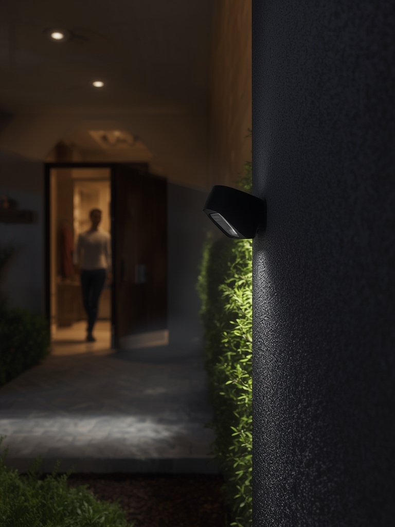 smart security system with floodlight camera setup