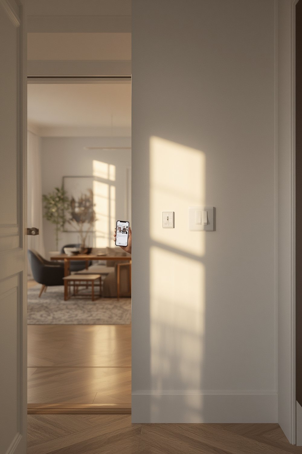 smart switch on wall with WiFi connectivity