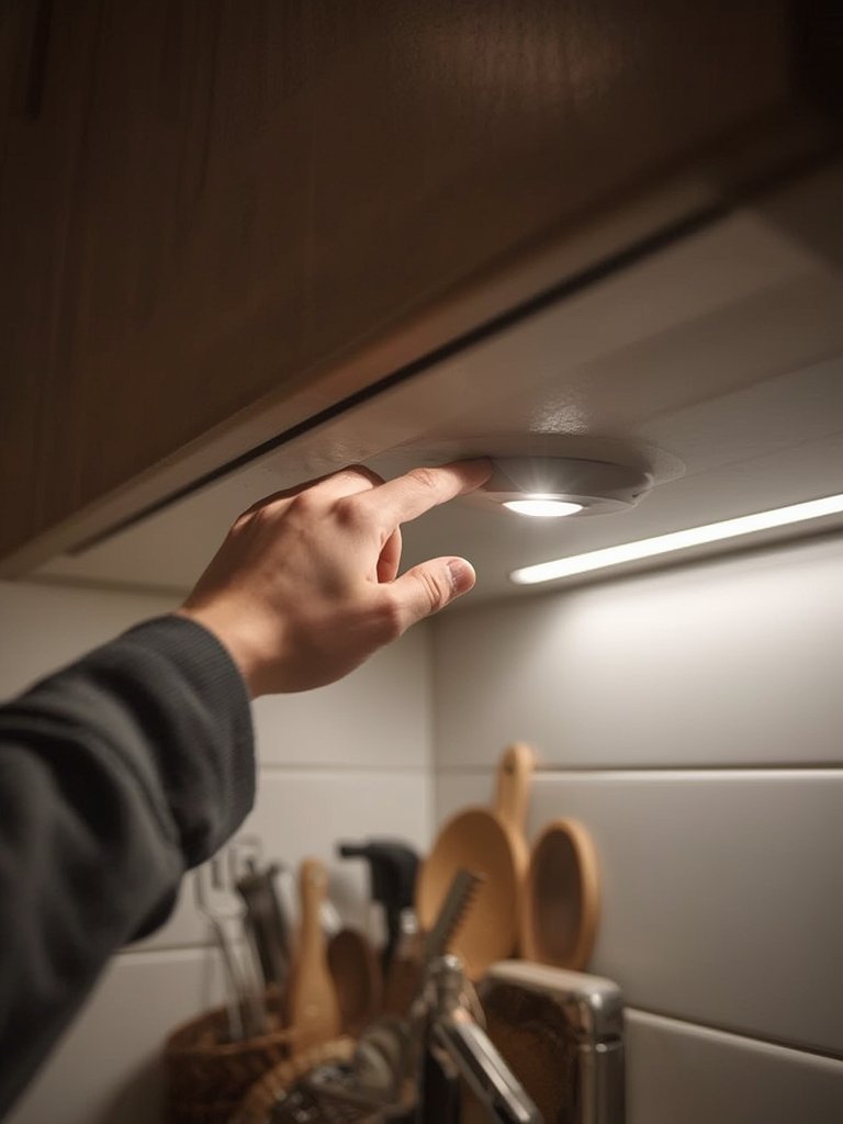 Alexa Lighting LED under cabinet installed in real household kitchen demo