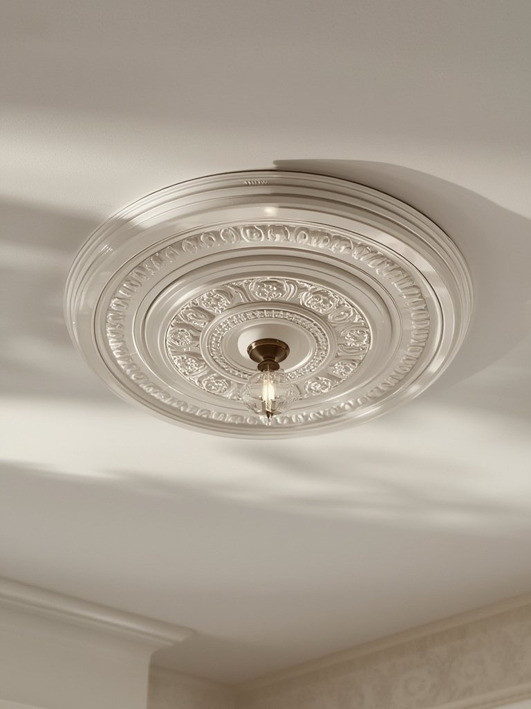 Ceiling Medallions: 7 Ultimate Steps For Amazing 2026 Results 2 victorian ceiling with white finish medallion
