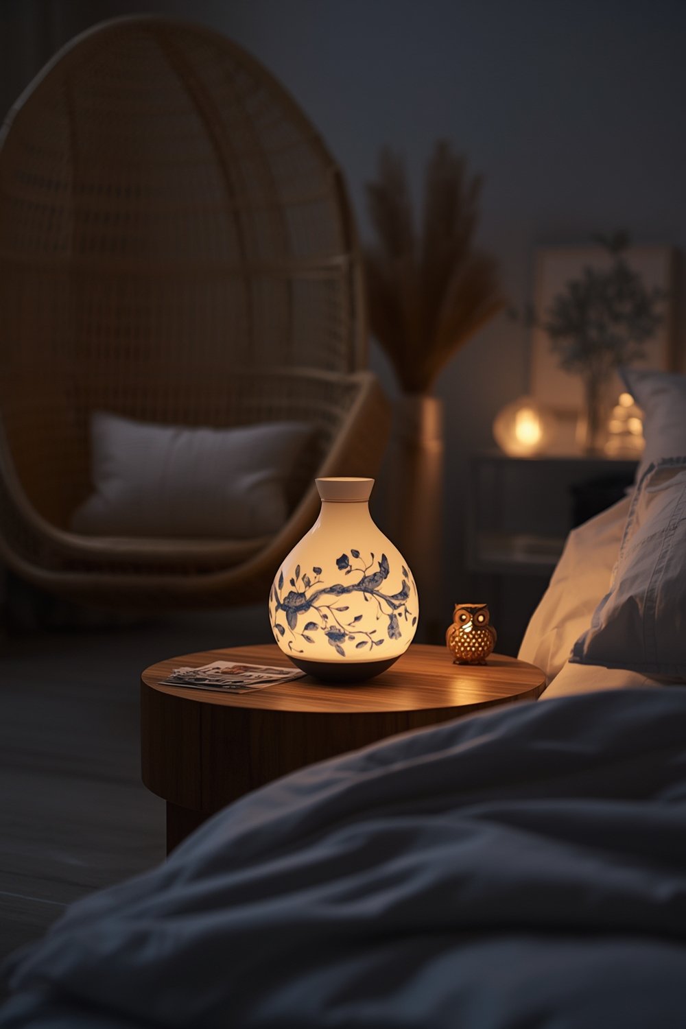 Ceramic Lamp: 7 Ultimate Steps For The Best Lighting Solution In 2026 1 ceramic lamp blue white owl on side table