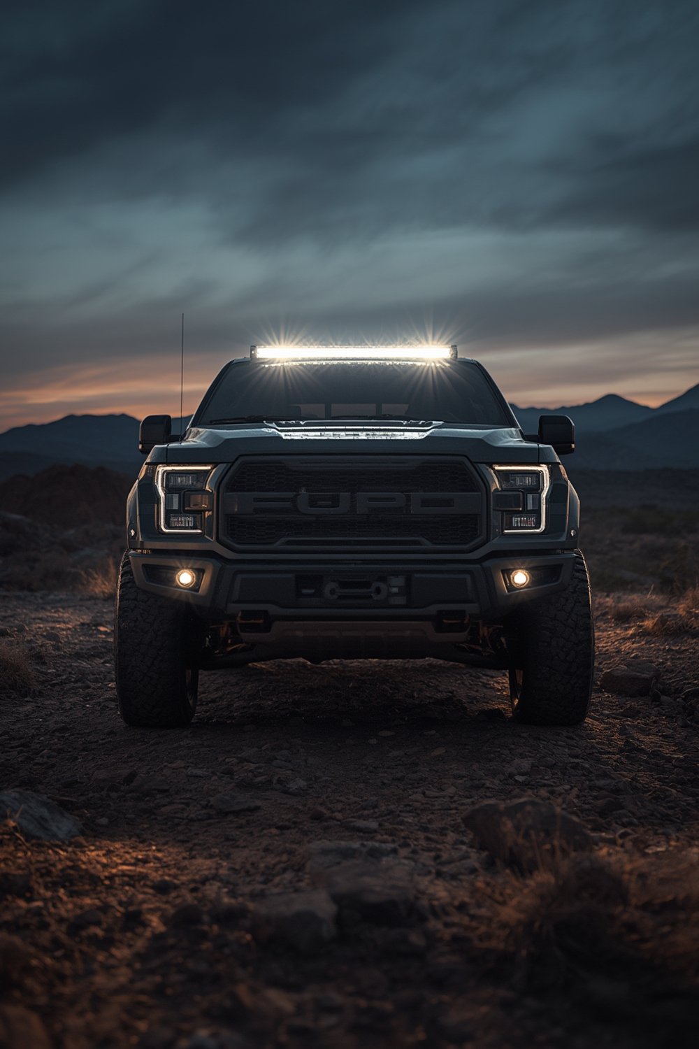 led lightbar cutting through thick branch