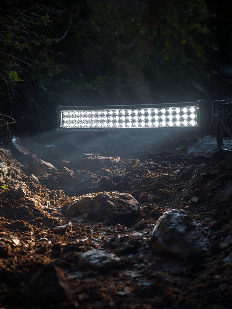 offroad lighting setup with Nilight LED lightbar on truck