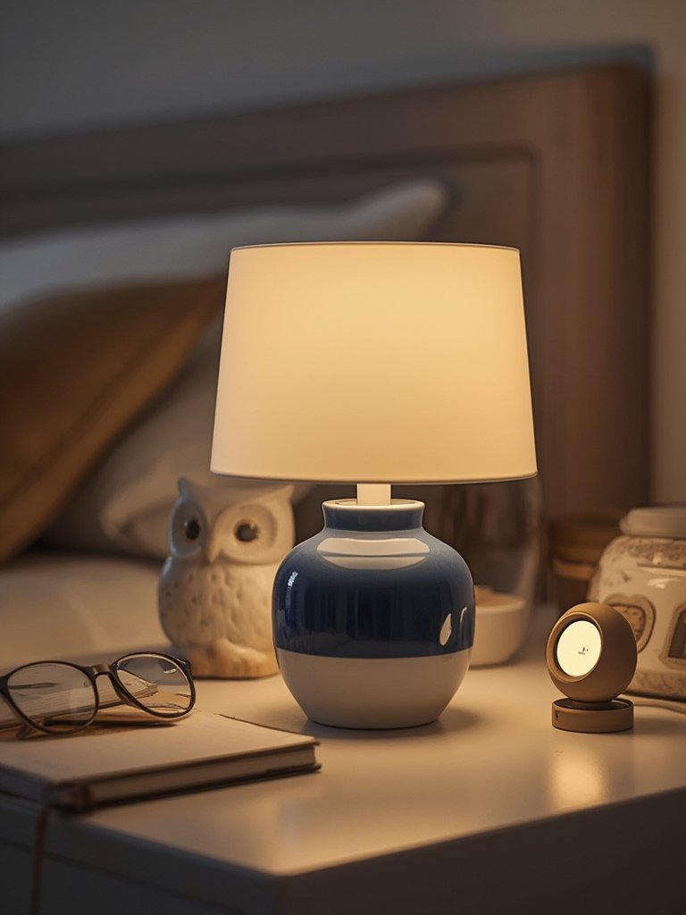 Ceramic Lamp: 7 Ultimate Steps For The Best Lighting Solution In 2026 2 owl table lamp blue white ceramic styled on bookcase