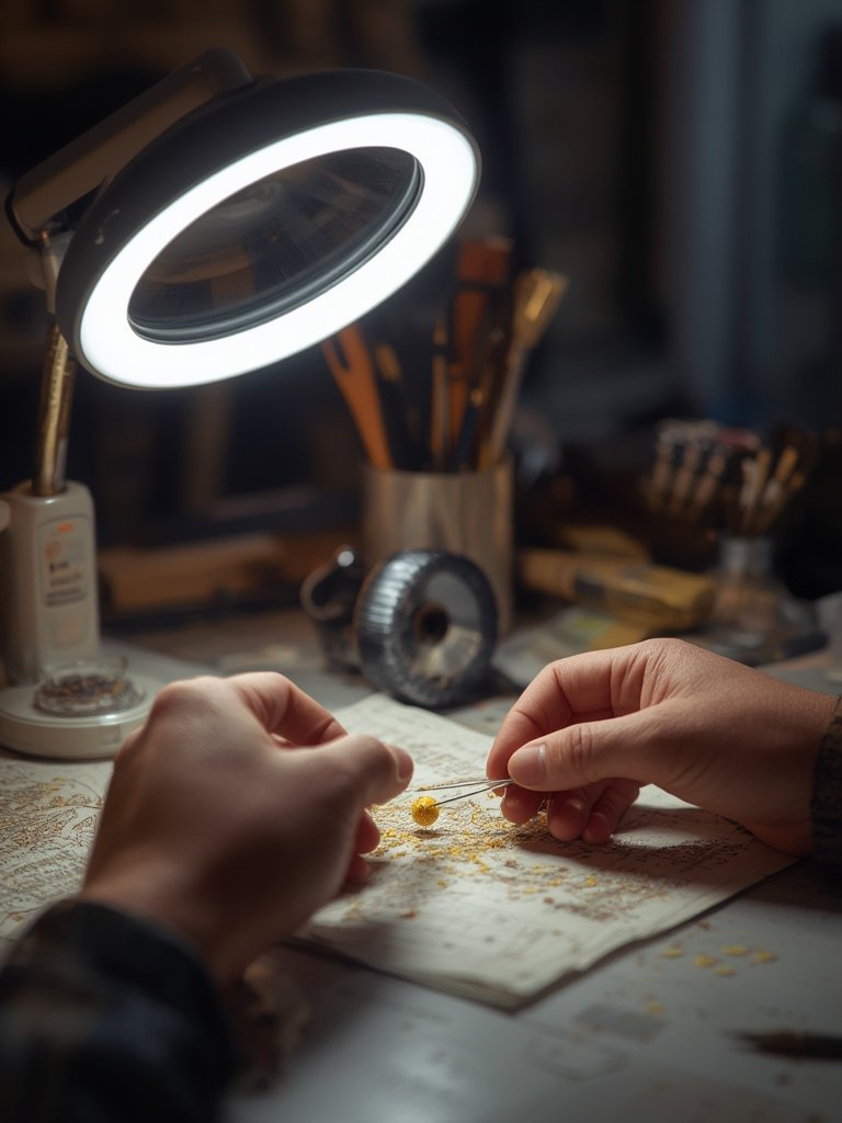 Magnifying Lamp: 5 Ultimate Steps For The Best Results In 2026 2 portable magnifier Halo Go 2 folded in velvet case