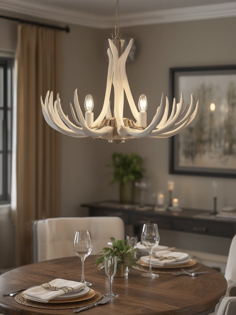 rustic lighting alternative to antler chandelier