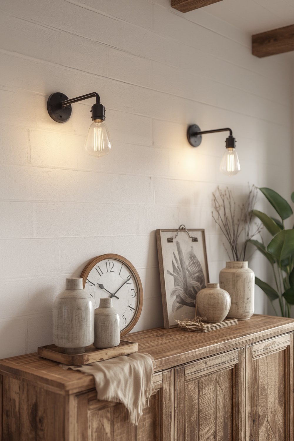 wall sconce with brass gold finish in modern bedroom setting