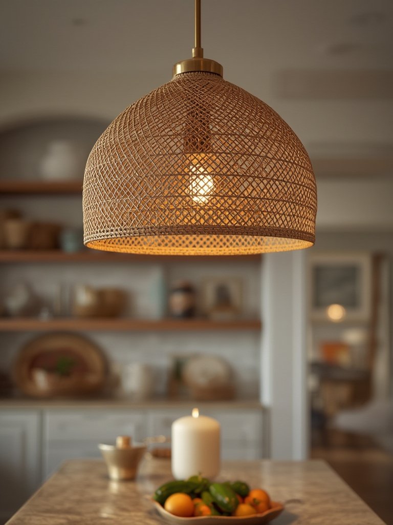 Rattan Pendant: 7 Ultimate Steps For An Amazing Kitchen Island Transformation 2026 2 boho lighting closeup - rattan pendant fixture