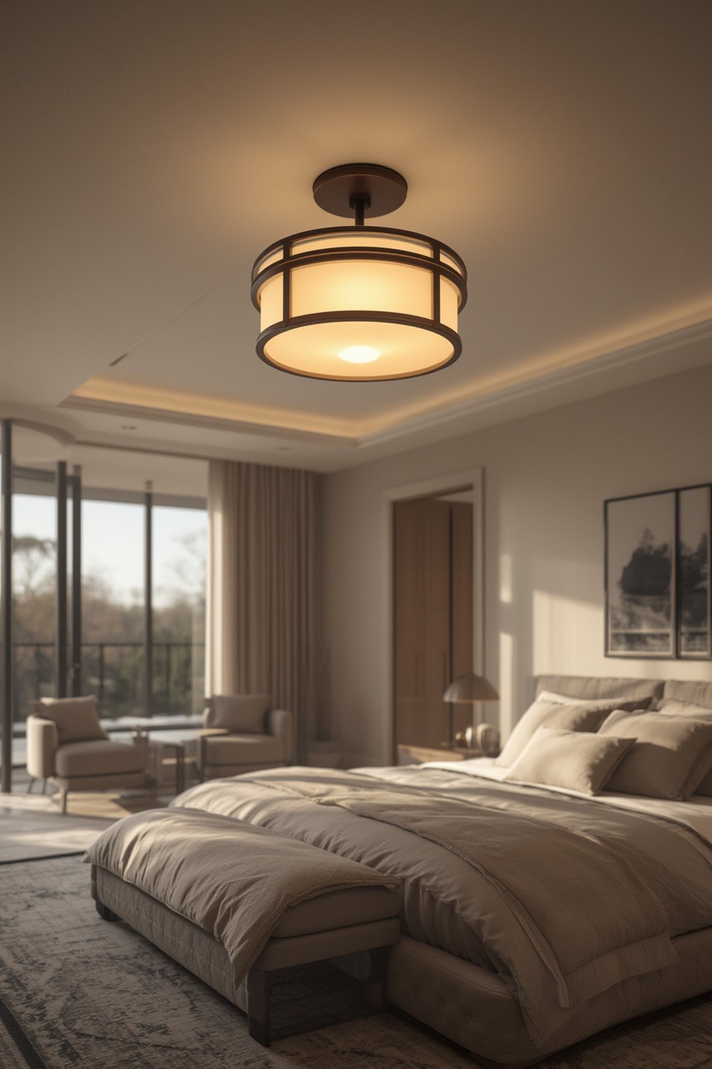 ceiling light installed in modern kitchen setting