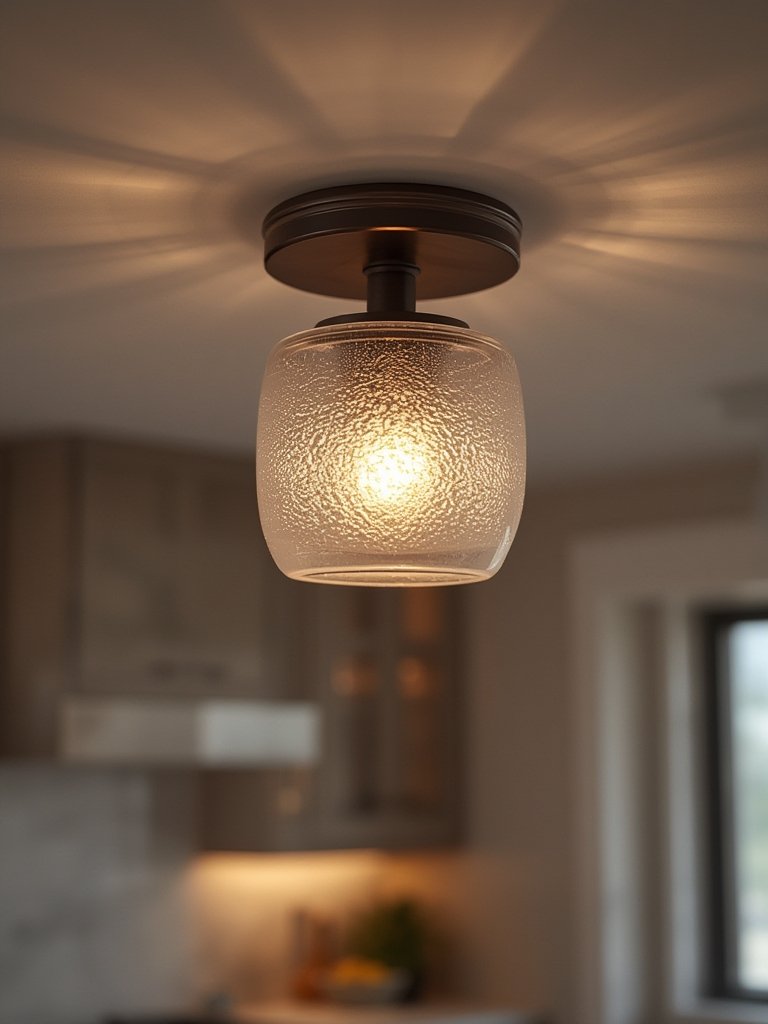 ceiling light fixture in modern kitchen
