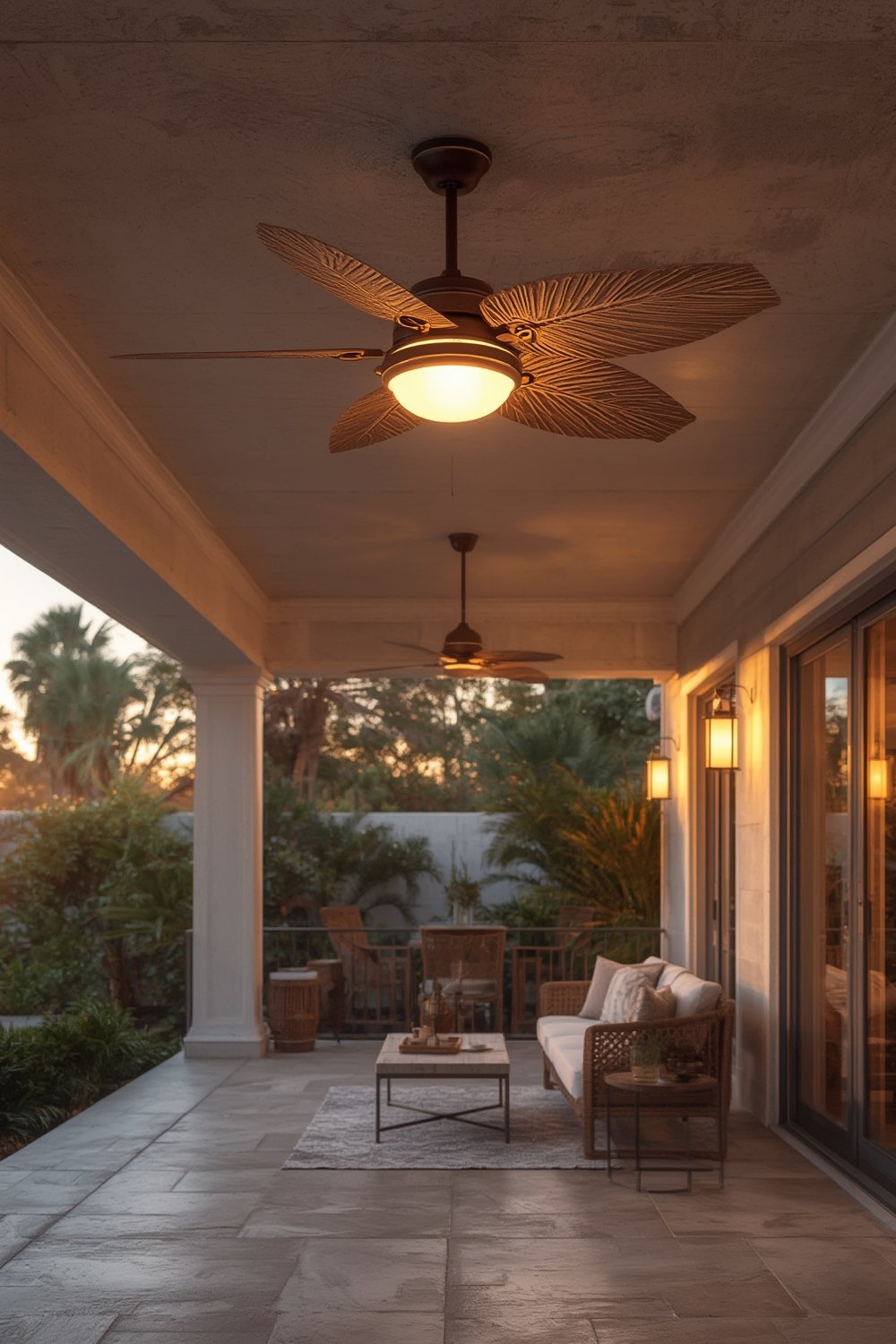 Tropical Fan: 7 Ultimate Steps For Amazing Results In 2026 1 tropical fan installed on porch with palm leaf blades