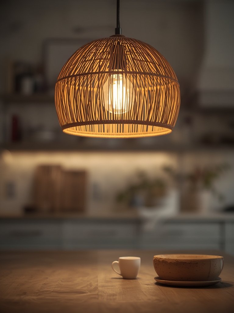 Pendant Light: 5 Ultimate Checklist For Amazing 2026 Kitchen Lighting 2 twine shade modern pendant light closeup
