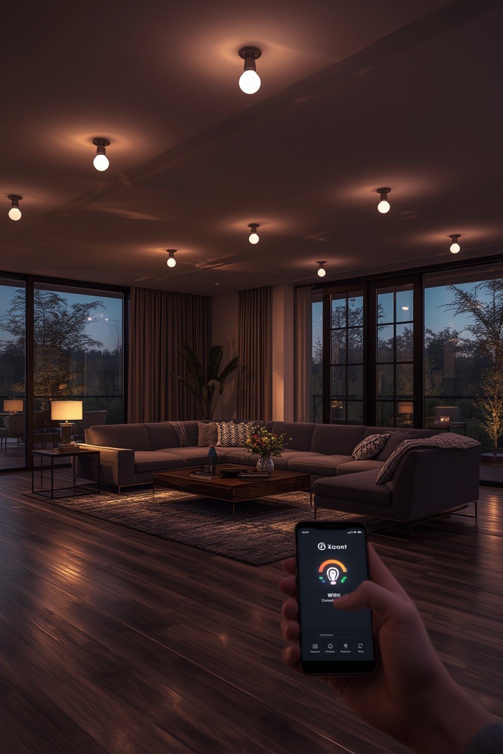 Smart Bulbs: 5 Essential Steps for Easy Home Lighting in 2026 1 smart bulbs being controlled by smartphone for multicolor lighting